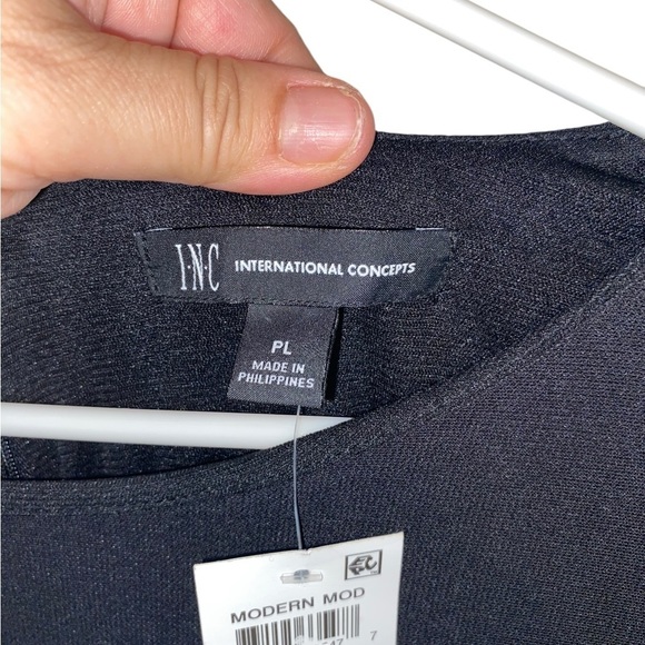 INC International concepts 34 sleeve black floral sheath dress - Picture 9 of 13